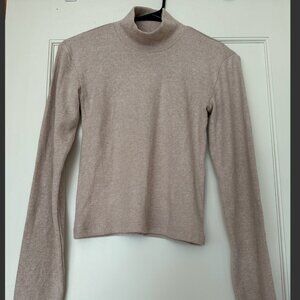 NWT mock neck, lightweight tan sweater, Zara, Small